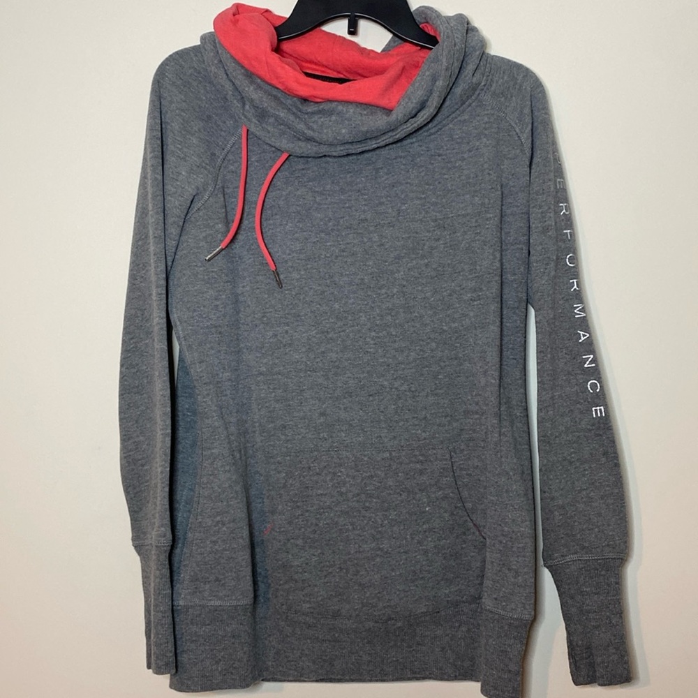 Women’s Calvin Klein performance Cowl neck sweatshirt quick dry large logo sleev